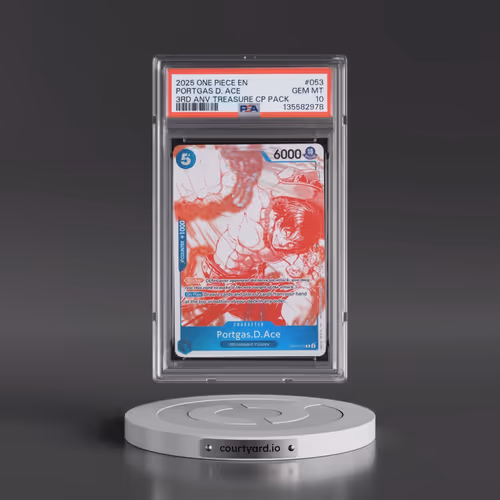 2025 One Piece 3rd Anniversary! One Piece Card Treasure Campaign Pack #053 Portgas D. Ace (PSA 10 GE