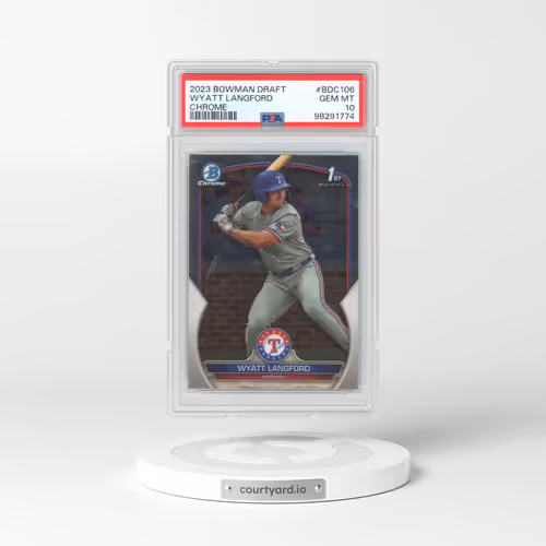 2023 Bowman Draft #BDC106 Wyatt Langford - Chrome (PSA 10 GEM MINT)
