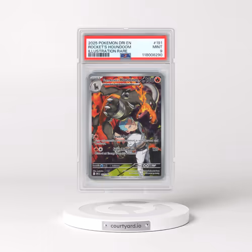2025 Pokémon Dri EN-Destined Rivals #191 Team Rocket's Houndoom - Illustration Rare (PSA 9 MINT)