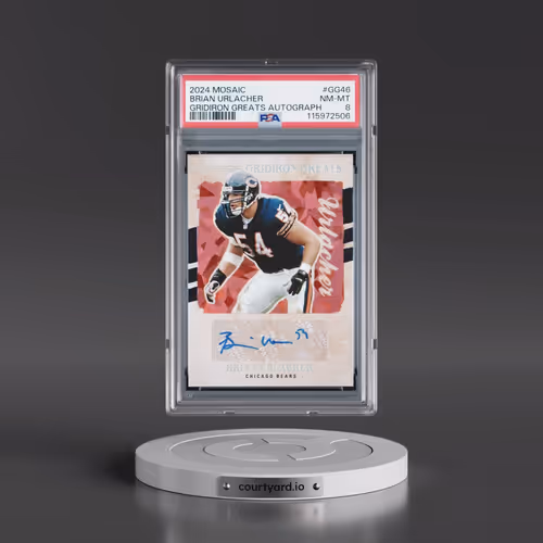 2024 Panini Mosaic Gridiron Greats Autographs #GG46 Brian Urlacher (PSA 8 NM-MT)