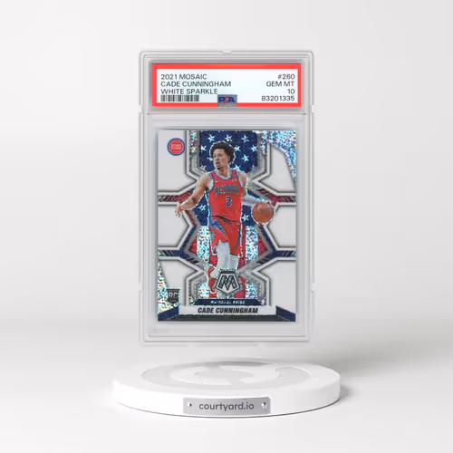 2021 Panini Mosaic #260 Cade Cunningham - White Sparkle (PSA 10 GEM MINT)