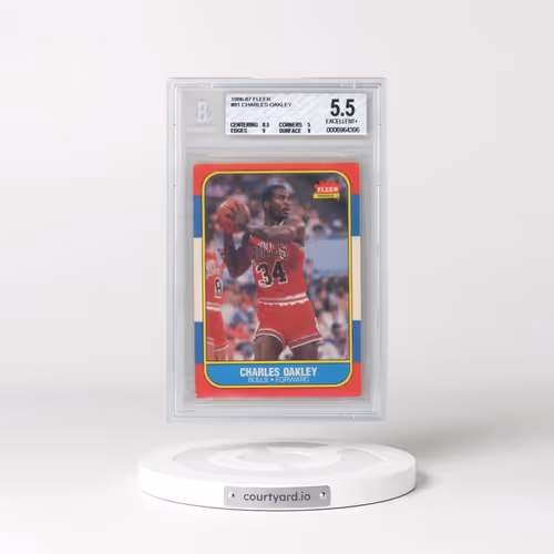1986 Fleer #81 Charles Oakley (BGS 5.5 EX+)