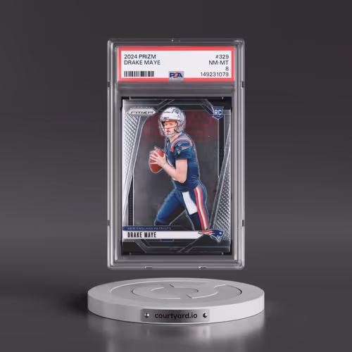 2024 Panini Prizm #329 Drake Maye (PSA 8 NM-MT)
