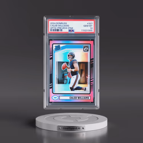 2024 Panini Donruss #327 Caleb Williams - Optic Preview-Pink (PSA 10 GEM MINT)