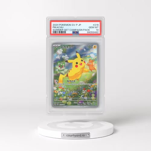2022 Japanese Scarlet & Violet Promos #218 Pikachu - Summer is Here! Campaign (PSA 10 GEM MINT)