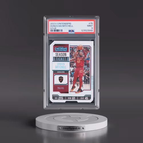 2023 Panini Contenders #75 Donovan Mitchell - Stub (PSA 9 MINT)
