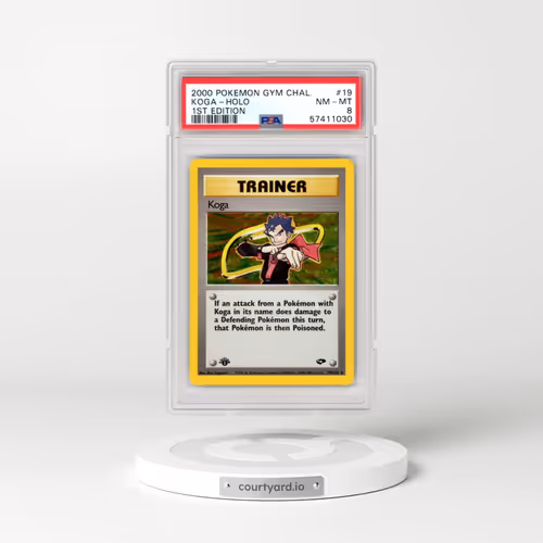 2000 Pokémon Gym Challenge #19 Koga - 1st Edition Holo (PSA 8 NM-MT)