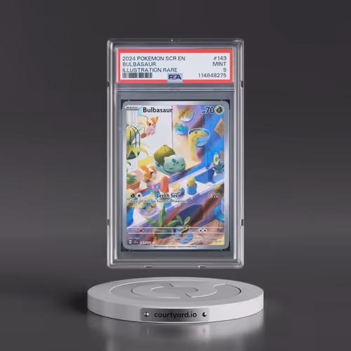 2024 Pokémon Scr EN-Stellar Crown #143 Bulbasaur - Illustration Rare (PSA 9 MINT)