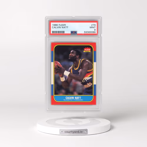 1986 Fleer #79 Calvin Natt (PSA 9 MINT)
