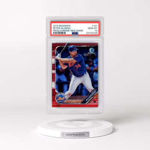 2019 Bowman Prospects Chrome #127 Peter Alonso - Red Shimmer (PSA 10 GEM MINT)