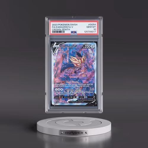 2023 Pokémon Sword and Shield Crown Zenith #GG54 Zamazenta V - Holo Full Art (PSA 10 GEM MINT)