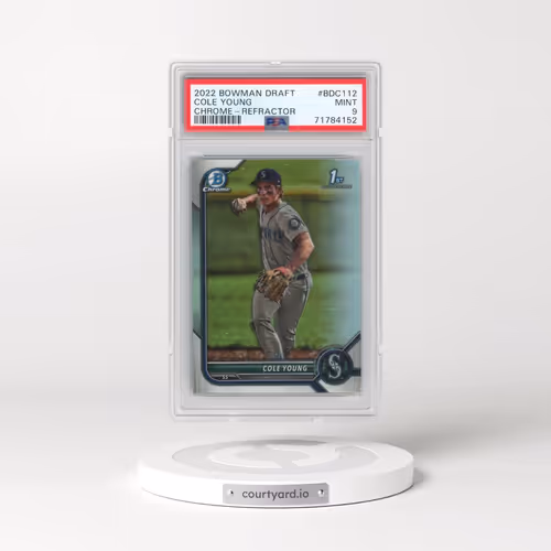 2022 Bowman Draft #BDC112 Cole Young - Chrome-Refractor (PSA 9 MINT)