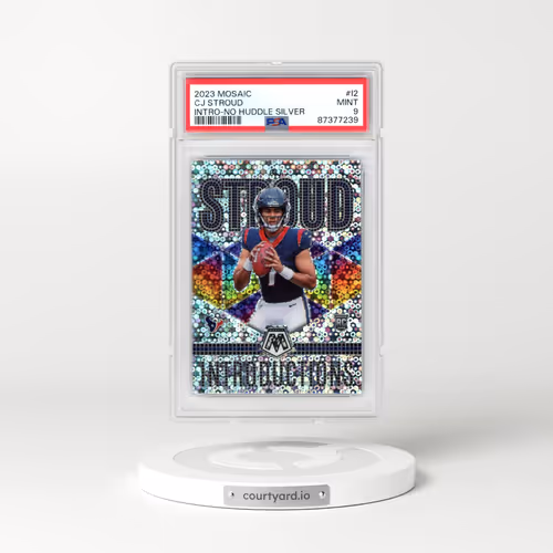 2023 Panini Mosaic Introductions #I2 CJ Stroud - No Huddle Silver (PSA 9 MINT)