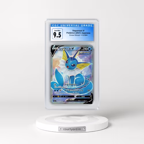 2021 Eevee Heroes #074/069 Vaporeon V - Holo (CGC 10 GEM MINT)