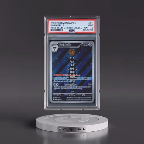 2025 Pokémon Svp EN-SV Black Star Promo #211 Gothitelle - White Flare Tech Sticker Collection (PSA 9
