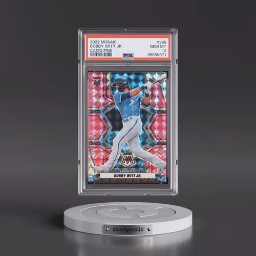 2022 Panini Mosaic #265 Bobby Witt Jr. - Camo Pink (PSA 10 GEM MINT)