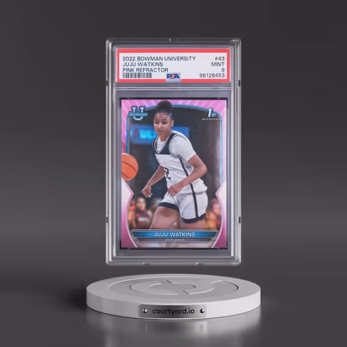 2022 Bowman Chrome University #43 Juju Watkins - Pink Refractor (PSA 9 MINT)