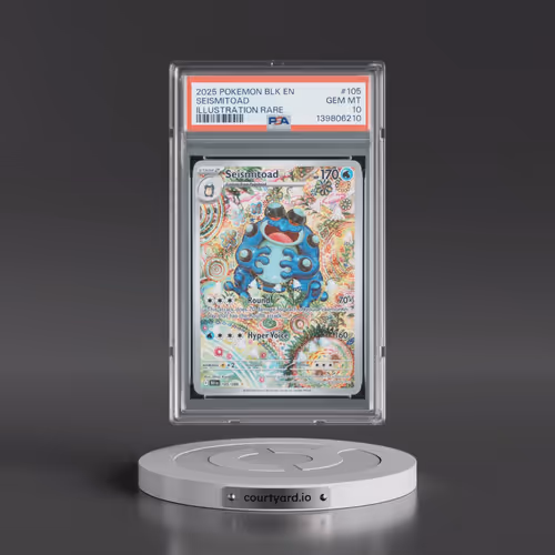 2025 Pokémon Blk EN-Black Bolt #105 Seismitoad - Illustration Rare (PSA 10 GEM MINT)