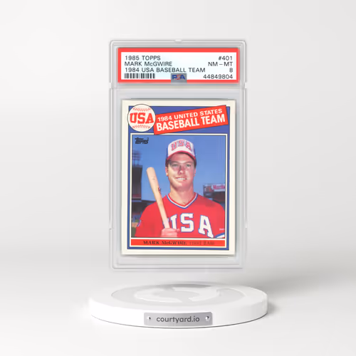 1985 Topps #401 Mark McGwire - 1984 USA Baseball Team (PSA 8 NM-MT)