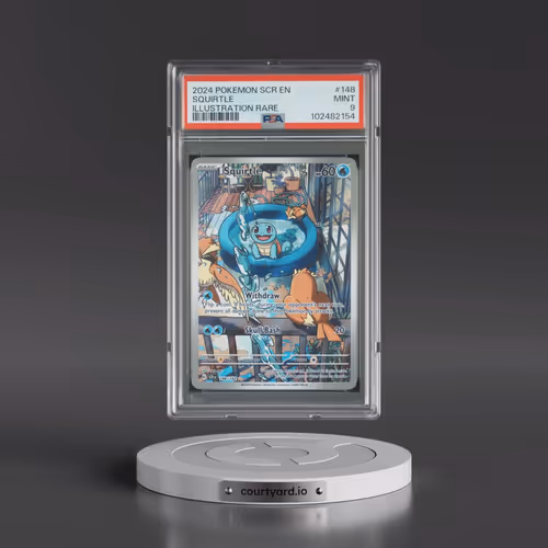 2024 Pokémon Scr EN-Stellar Crown #148 Squirtle - Illustration Rare (PSA 9 MINT)