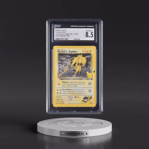 2021 Celebrations - Classic Collection #15/132 Rocket's Zapdos - Gym Challenge Holo (CGC 8.5 NM-MT+)