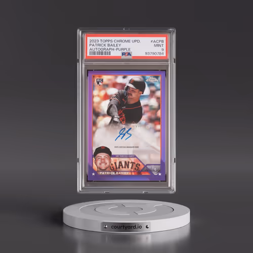 2023 Topps Chrome Update Autograph #ACPB Patrick Bailey - Purple Refractor (PSA 9 MINT)
