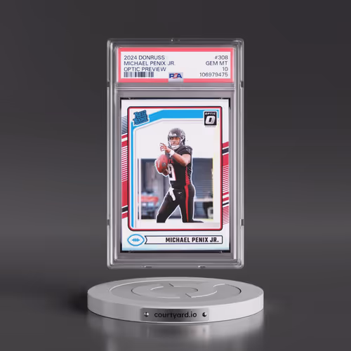 2024 Panini Donruss #308 Michael Penix Jr. - Optic Preview (PSA 10 GEM MINT)