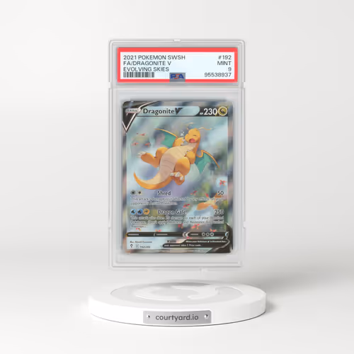 2021 Pokémon Sword & Shield Evolving Skies #192 Dragonite V - Holo Full Art (PSA 9 MINT)