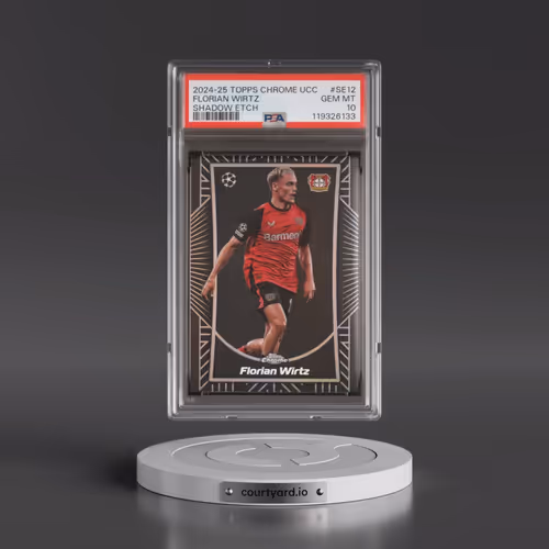 2024-25 Topps Chrome UEFA Club Competitions Shadow Etch #SE12 Florian Wirtz (PSA 10 GEM MINT)