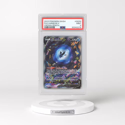 2023 Pokémon Sword and Shield Crown Zenith #GG39 Lumineon V - Holo Full Art (PSA 9 MINT)