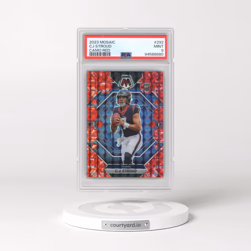 2023 Panini Mosaic #292 CJ Stroud - Camo Red (PSA 9 MINT)