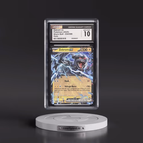 2025 Pokémon Blk EN-Black Bolt #034 Zekrom EX - Holo (CGC 10 GEM MINT)