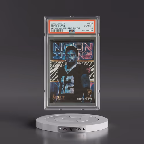 2022 Panini Select Neon Icons #NI20 Chris Olave - Zebra Prizm (PSA 10 GEM MINT)