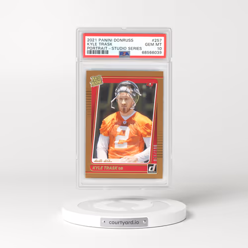 2021 Panini Donruss #257 Kyle Trask - Portrait-Studio Series (PSA 10 GEM MINT)