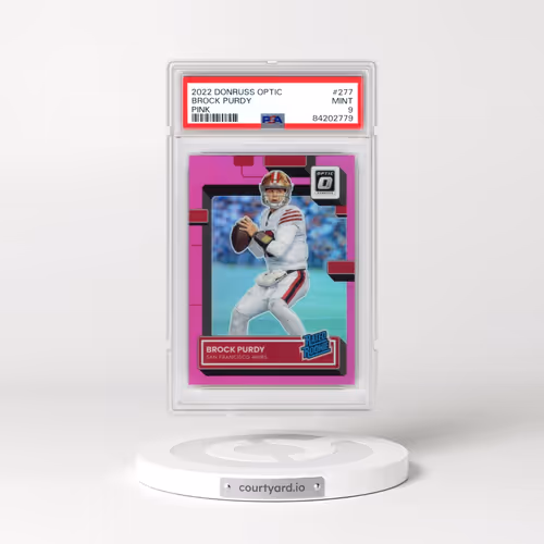 2022 Panini Donruss Optic #277 Brock Purdy - Pink (PSA 9 MINT)