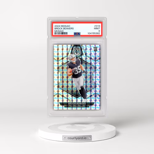 2024 Panini Mosaic #313 Brock Bowers - Mosaic (PSA 9 MINT)