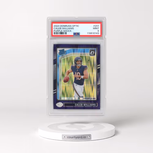2024 Panini Donruss Optic #201 Caleb Williams - Purple Shock (PSA 9 MINT)