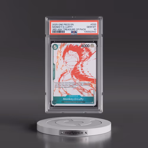 2025 One Piece 3rd Anniversary! One Piece Card Treasure Campaign Pack #033 Monkey D. Luffy (PSA 10 G