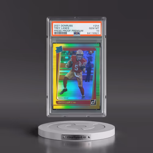 2021 Panini Donruss #254 Trey Lance - Press Proof Premium (PSA 10 GEM MINT)