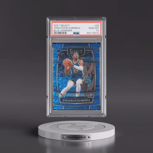 2021 Panini Select #28 Jonathan Kuminga - Blue Shimmer (PSA 10 GEM MINT)