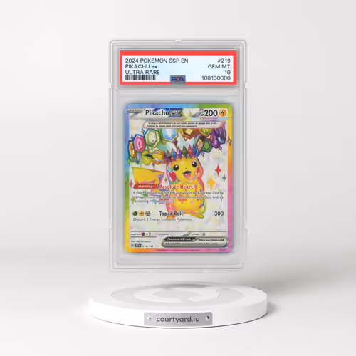 2024 Pokémon Ssp EN-Surging Sparks #219 Pikachu EX - Holo Ultra Rare (PSA 10 GEM MINT)