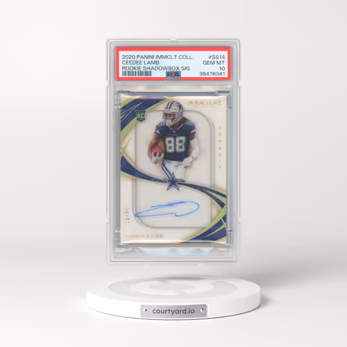2020 Panini Immaculate Collection Rookie Shadowbox Signatures #SS14 Ceedee Lamb (PSA 10 GEM MINT)