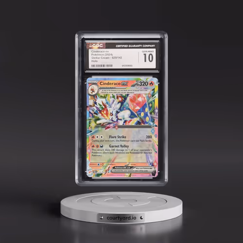 2024 Pokémon Scr EN-Stellar Crown #028 Cinderace EX - Holo (CGC 10 GEM MINT)