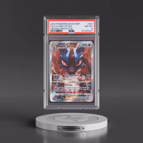 2023 Pokémon Swsh Black Star Promo #291 Lucario Vstar - Full Art Crown Zenith Elite Trainer Box (PSA