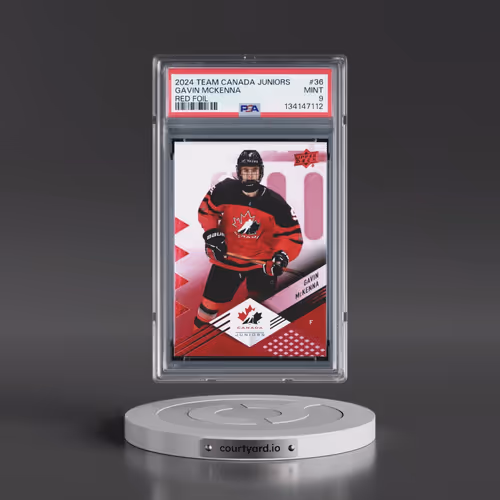 2024 Upper Deck Team Canada Juniors #36 Gavin Mckenna - Red Foil (PSA 9 MINT)