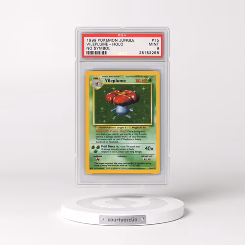 1999 Jungle #15 Vileplume - Holo No Set Symbol (PSA 9 MINT)