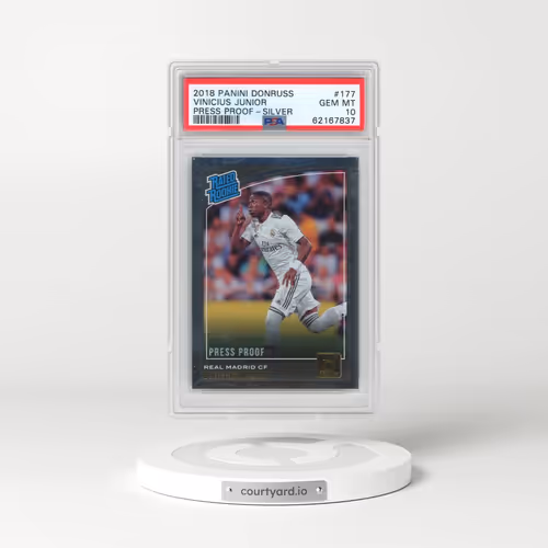 2018 Panini Donruss #177 Vinicius Junior - Press Proof-Silver (PSA 10 GEM MINT)