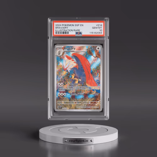 2024 Pokémon Ssp EN-Surging Sparks #214 Braviary - Illustration Rare (PSA 10 GEM MINT)