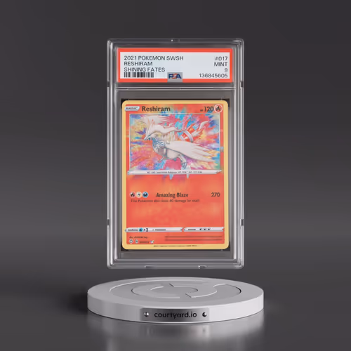 2021 Pokémon Sword & Shield Shining Fates #017 Reshiram (PSA 9 MINT)