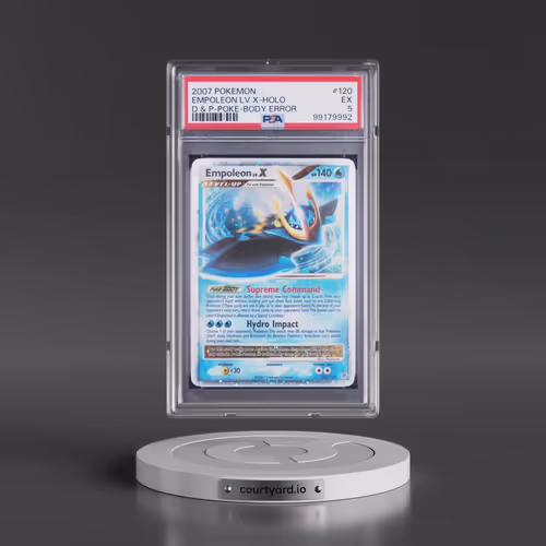2007 Pokémon Diamond & Pearl #120 Empoleon LV.X - Holo Poke-Body Error (PSA 5 EX)